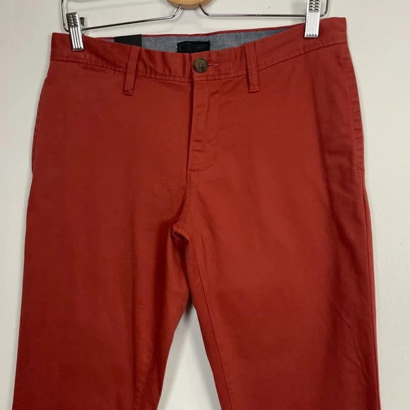 NEW 14th and Union Pants Mens 30x32 Red Chinos Khakis Slim Fit Cotton Blend NWT - Picture 3 of 11